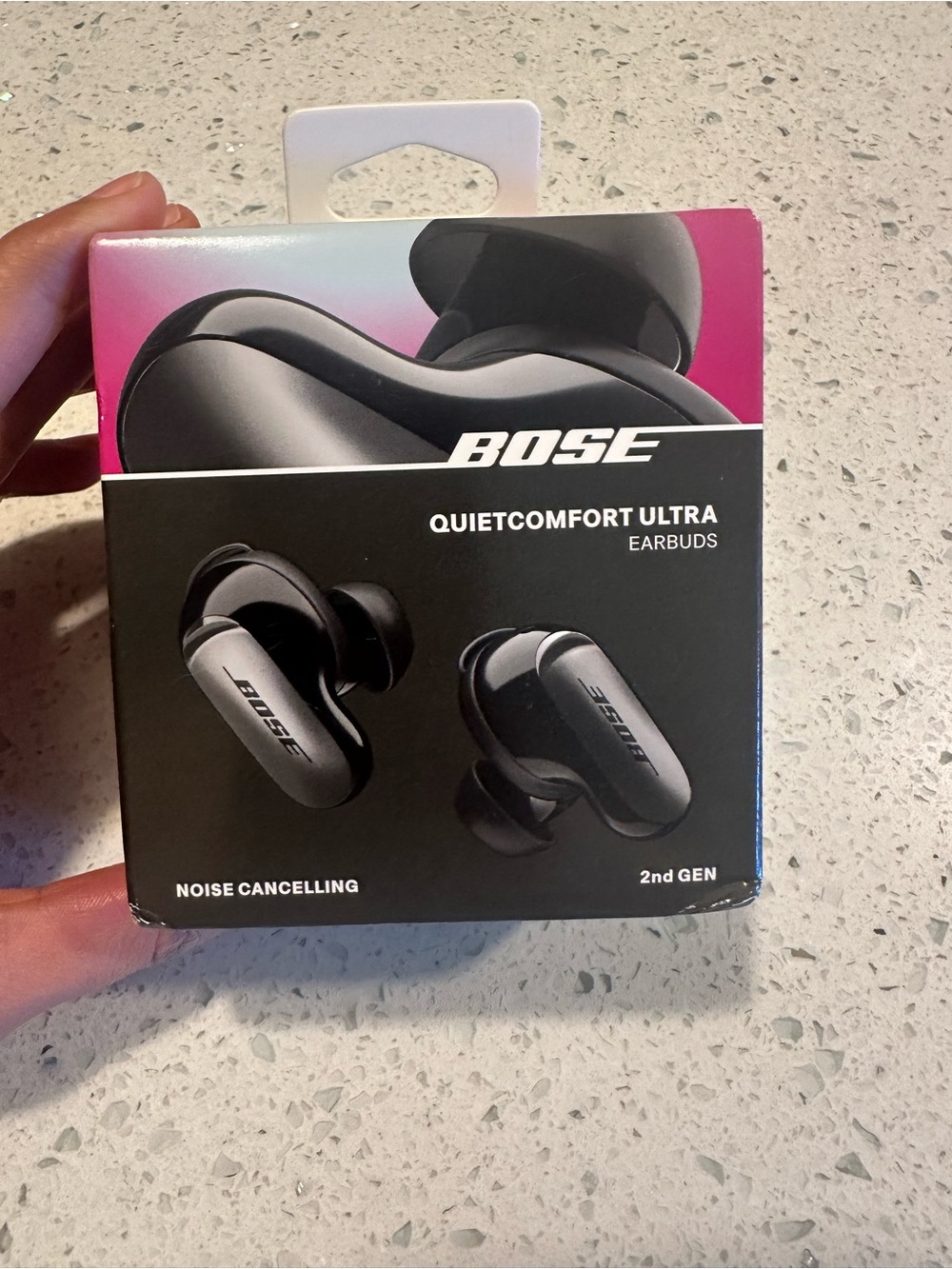 Bose Earbuds Packaging — Pink and Black